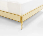 Load image into Gallery viewer, Elegant King Bed White Gold β 180x200 CM