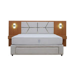 Load image into Gallery viewer, Elegant King Size Bed with Storage, Built-in lamp And Drawer