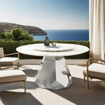 Load image into Gallery viewer, Elegant Luxury Style Marble Top Round Dining Table (White)