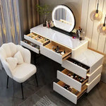 Load image into Gallery viewer, Elegant Modern Luminous Makeup Vanity Desk with LED Mirror and Stool-GCC Home Center