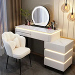 Load image into Gallery viewer, Elegant Modern Luminous Makeup Vanity Desk with LED Mirror and Stool-GCC Home Center