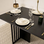 Load image into Gallery viewer, Elegant Modern Style 6-Seater Dining Set β Black & Grey