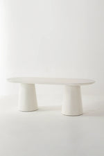 Load image into Gallery viewer, Elegant Off White Concrete Dining Table
