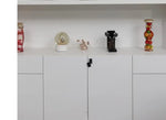 Load image into Gallery viewer, Elegant Office Cabinet With 2-Shelves, 4-Door Cupboard And 2-Upper Cupboards - Matt White-GCC Home Center