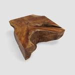 Load image into Gallery viewer, Elegant Square Coffee Table β Natural Parota Wood with Wheels