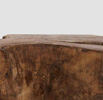Load image into Gallery viewer, Elegant Square Coffee Table β Natural Parota Wood with Wheels