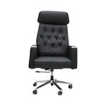 Load image into Gallery viewer, Ergonomic Black Faux Leather Office Chair with Lumbar Support - Adjustable Height, 360° Swivel, and Comfortable High-Density Cushion-GCC Home Center