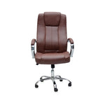 Load image into Gallery viewer, Ergonomic Brown Office Chair with Adjustable Height, Breathable Polyurethane Upholstery - Durable High-Back Design-GCC Home Center