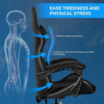 Load image into Gallery viewer, Ergonomic Gaming Chair with Adjustable Backrest & Lumbar Support - Large Leather Racing Chair, Charcoal Metal-GCC Home Center
