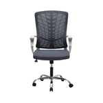 Load image into Gallery viewer, Ergonomic Grey Metal Computer Desk Chair - Multi-Purpose, Durable Design, 6-Month Warranty, 120KG Capacity-GCC Home Center