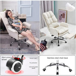 Load image into Gallery viewer, Ergonomic Grey PU Leather Office Chair with Adjustable Recline & Footrest - Comfortable Executive Desk Chair for Home & Office, 400 lbs Capacity-GCC Home Center
