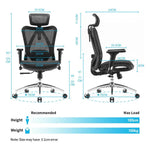 Load image into Gallery viewer, Ergonomic Mesh Office Chair with Adjustable Headrest, Lumbar Support & 3D Armrests - Comfortable, Adjustable, and Durable-GCC Home Center