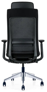 Load image into Gallery viewer, Ergonomic Multifunction Office Chair – Adjustable Headrest, 4-Position Lock, and Chrome Base