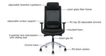 Load image into Gallery viewer, Ergonomic Multifunction Office Chair – Adjustable Headrest, 4-Position Lock, and Chrome Base