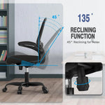 Load image into Gallery viewer, Ergonomic Office Chair - BIFMA Certified High Back Mesh Desk Chair with Adjustable Lumbar Support & Flip-Up Armrests for Home Office (Modern, All Black)