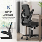 Load image into Gallery viewer, Ergonomic Office Chair - BIFMA Certified High Back Mesh Desk Chair with Adjustable Lumbar Support & Flip-Up Armrests for Home Office (Modern, All Black)