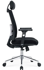 Load image into Gallery viewer, Ergonomic Office Chair ā Black with Sliding Seat, Adjustable Headrest & Lumbar Support