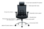 Load image into Gallery viewer, Ergonomic Office Chair ā Black with Sliding Seat, Adjustable Headrest & Lumbar Support