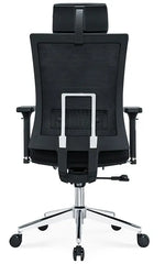 Load image into Gallery viewer, Ergonomic Office Chair ā Black with Sliding Seat, Adjustable Headrest & Lumbar Support