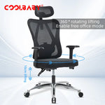 Load image into Gallery viewer, Ergonomic Office Chair – High Back Desk Chair with Adjustable Lumbar Support, 3D Metal Headrest and Armrests – 130° Computer Chair Mesh Rocking Chair, Black-GCC Home Center