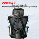Load image into Gallery viewer, Ergonomic Office Chair – High Back Desk Chair with Adjustable Lumbar Support, 3D Metal Headrest and Armrests – 130° Computer Chair Mesh Rocking Chair, Black-GCC Home Center
