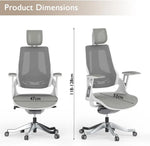 Load image into Gallery viewer, Ergonomic Office Chair With Adjustable Backrest - High Back (White)-GCC Home Center