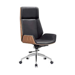 Load image into Gallery viewer, Ergonomic White Faux Leather Office Chair with Solid Wood Back & Adjustable Headrest - Comfortable, Easy Assembly-GCC Home Center