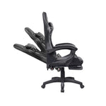 Load image into Gallery viewer, Ergonomic White Gaming Racing Chair with Adjustable Backrest & Footrest - Comfortable Faux Leather High-Back Design-GCC Home Center