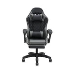 Load image into Gallery viewer, Ergonomic White Gaming Racing Chair with Adjustable Backrest & Footrest - Comfortable Faux Leather High-Back Design-GCC Home Center