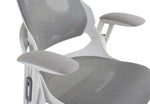 Load image into Gallery viewer, Executive Medium Back Height Ergonomic Mesh Chair, Office Conference Mesh Chairs With Adjustable-Backrest Caster Wheels- White-GCC Home Center
