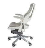 Load image into Gallery viewer, Executive Medium Back Height Ergonomic Mesh Chair, Office Conference Mesh Chairs With Adjustable-Backrest Caster Wheels- White-GCC Home Center