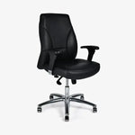 Load image into Gallery viewer, Executive Office Chair, Metal/Chrome Wheel Base - Black-GCC Home Center