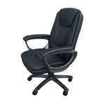 Load image into Gallery viewer, Executive PU High-Back Ergonomic Office Chair with Height Adjustable Seat - Black-GCC Home Center