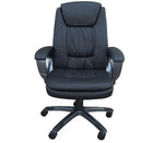 Load image into Gallery viewer, Executive PU High-Back Ergonomic Office Chair with Height Adjustable Seat - Black-GCC Home Center