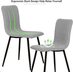 Load image into Gallery viewer, Fabric Cushion Grey Dining Chair for Kitchen, Living Room-GCC Home Center