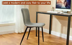 Load image into Gallery viewer, Fabric Cushion Grey Dining Chair for Kitchen, Living Room-GCC Home Center
