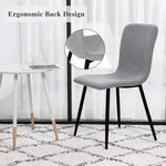 Load image into Gallery viewer, Fabric Cushion Grey Dining Chair for Kitchen, Living Room-GCC Home Center