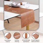 Load image into Gallery viewer, Faux Leather Table Runner 35.5x91.5 cm ā Brown
