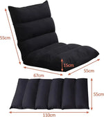 Load image into Gallery viewer, Floor Chair Foldable Lounger Chair Folding Lazy Sofa Gaming Chair Adjustable High Back Couch Recliner for Patio Deck-GCC Home Center