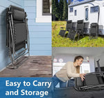 Load image into Gallery viewer, Foldable Outdoor Lounge Chair β Adjustable Camping & Beach Recliner with Pillows and Cup Holders for Poolside, Garden & Backyard**