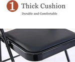 Load image into Gallery viewer, Folding Chair With Padded Seats Multi Functional Portable Chair For Home Dining Office - Black-GCC Home Center