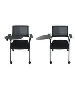 Load image into Gallery viewer, Folding Heavy Duty Chair with Wheels & Foldable Arm Tablet for Home | School | Study Chair-GCC Home Center