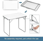 Load image into Gallery viewer, Folding Picnic Table (80x60cm Aluminum Table, Silver) Camping Table