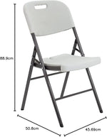 Load image into Gallery viewer, Folding Plastic Chair Molded Seat & Back Stackable Indoor Outdoor, Steel Frame, Heavy Duty-GCC Home Center