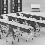 Load image into Gallery viewer, Folding Table Office Meeting Table, Portable Storage Conference Table Seminar Training Table With Heavy-duty Frame And 360 ° Wheels, Save Space(47x22x30in/120x55x75cm)