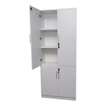 Load image into Gallery viewer, Four Door Office Cabinet With Five Shelves, File Cabinet - White-GCC Home Center