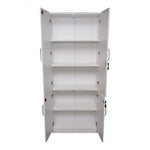 Load image into Gallery viewer, Four Door Office Cabinet With Five Shelves, File Cabinet - White-GCC Home Center
