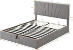 Load image into Gallery viewer, Full Lift Storage Bed with Storage Underneath and Headboard - Grey-GCC Home Center