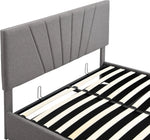 Load image into Gallery viewer, Full Lift Storage Bed with Storage Underneath and Headboard - Grey-GCC Home Center