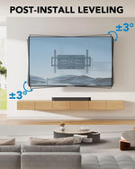 Load image into Gallery viewer, Full Motion TV Wall Mount for 42-85 inch Flat Screen LED TVs up to 132lbs, TV Mount Double Arm Tilt+5~-15° & Swivel ±45°, Max VESA 600x400mm, PILF12